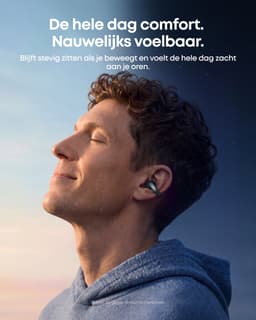 Anker soundcore AeroClip 2 Open-Ear Clip-On Oordopjes voor Heldere Calls Anker Thus™ AI Chip, Guinness World Record, open-ear comfort, krachtige bas, Hi-Res, 32 u afspeeltijd, AI-vertaling,Zwart. — thumbnail 4
