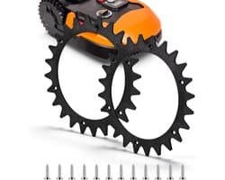 Robotic grasmaaier spikes 2pcs - zwart plastic - verbeterde grip - voor Worx Landroid S/M - ShopVlot