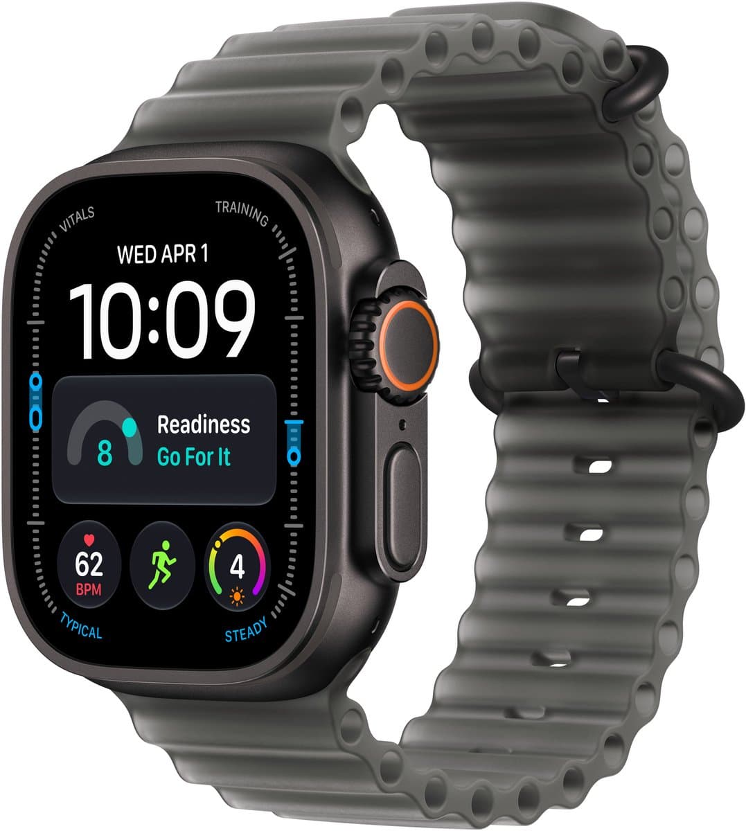 Apple Watch Ultra 4 - 49mm - Zwart titanium - Ocean bandje — afbeelding 1
