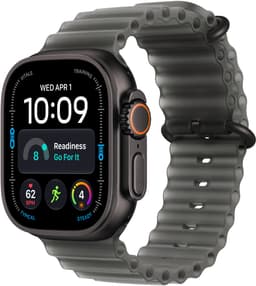 Apple Watch Ultra 4 - 49mm - Zwart titanium - Ocean bandje — thumbnail 1