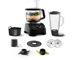 Moulinex DoubleForce Foodprocessor, 1000 W, 28 Functies, Kom 3 L, Blender, Zwart, FP8318F0