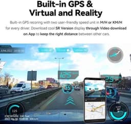 Dashcam voor Auto - Dual Dashcam 2.7K 1944P - Auto Camera Recorder - 360° Draaibaar - Sony IMX335 Sensor - 24H Parkeermodus - H.265 Video - Zwart - Zonder GPS — thumbnail 3