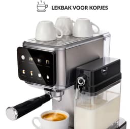 Espressomachine – 20 Bar – 2-in-1 Gemalen Koffie en Capsules – Automatische Melkopschuimer – 1350 W – 1,2 L — thumbnail 5