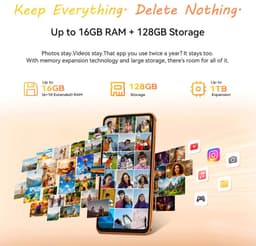CUBOT A50 Smartphone - 20GB RAM - 128GB ROM - 6,58" - Android 16 - 5000 mAh - NFC - GPS - Blauw — thumbnail 2