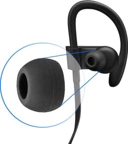 MMOBIEL Siliconen Oordopjes set voor Powerbeats 2 / 3 Wireless (ZWART) hoofdTelefoon 4 Paar — thumbnail 3