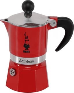 Bialetti Rainbow Percolator 1 Kops Rood – Italiaanse Espressopot – Aluminium Koffiezetter – Moka Pot voor 1 Kopje Espresso — thumbnail 4