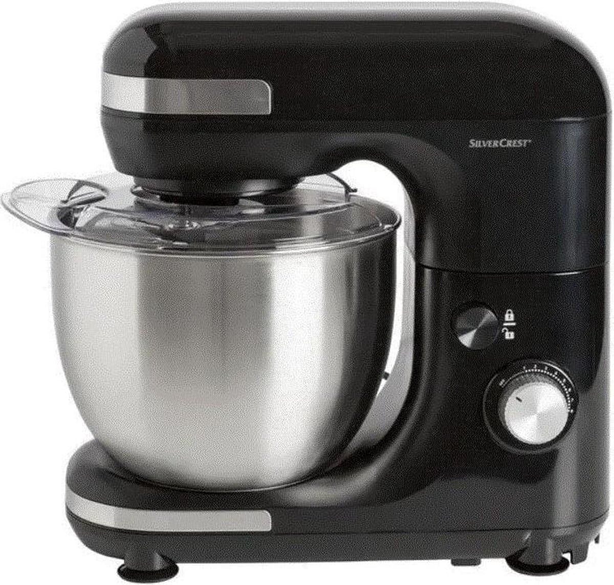 SILVERCREST® Keukenmachine Zwart - 600 W - Mengkom van 5 Liter - 8 standen — afbeelding 1