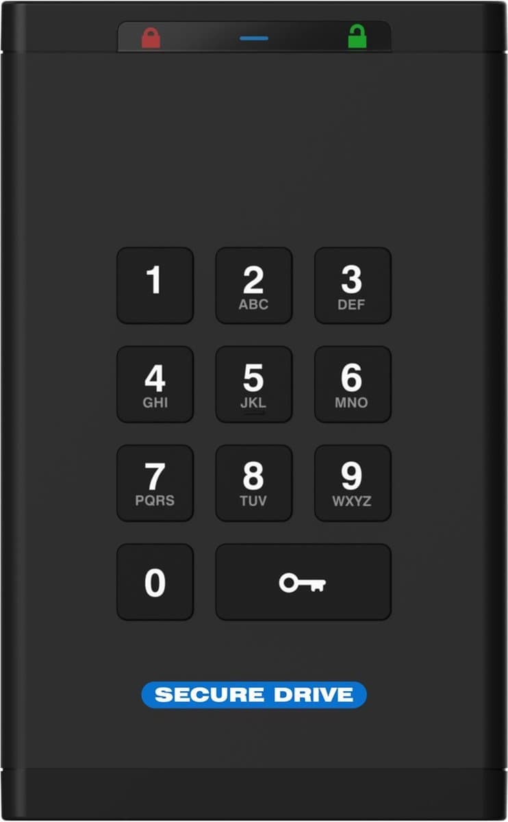 SecureDrive KP 2TB HDD - PIN code - FIPS 140-2 Level 3 validated — afbeelding 1