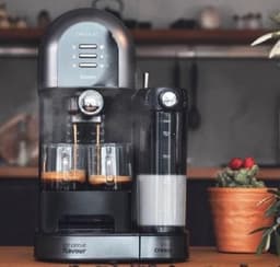 Cecotec Semiautomatischer Kaffee Instant Power-ccino 20 Chic Nera Serie. für gemahlenen Kaffee und Kapselkaffee 20 Riegel, Milchtank 0,7 ml, Wassertank 1,7 l. — thumbnail 2