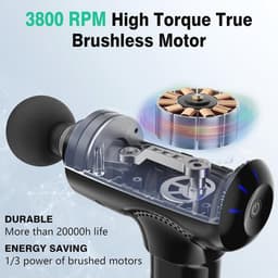 Massagepistool voor Diepe Spiermassage - 3200 RPM, Draadloos met USB-C Opladen — thumbnail 3
