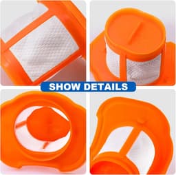 Stof Filter - 3 stuks - Geschikt voor Black & Decker BHHV520BT BHHV520BFP BHHV320B BHHV320J BHHV520BF BHHV520JF - Filteraccessoires - Stofzuigerfilters vervangende accessoire - Wasbaar - Stofzuiger Onderdelen — thumbnail 4