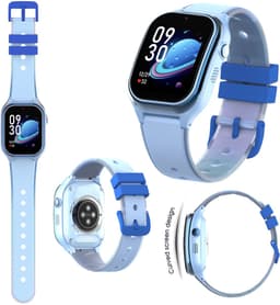 GPSHorlogeKids© - smartwatch kinderen - GPS horloge kind - kleinste model 2026 - kinder smartwatch - 4G videobellen - SOS alarm – veilige zone - klasse tijd - alarm - spatwaterdicht - hartslag - incl. SIM - CURVE blauw — thumbnail 5