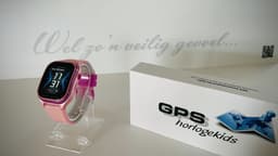 GPSHorlogeKids© - smartwatch kinderen - GPS horloge kind - kleinste model 2026 - kinder smartwatch - 4G videobellen - SOS alarm – veilige zone - klasse tijd - alarm - spatwaterdicht - hartslag - incl. SIM - CURVE roze — thumbnail 5