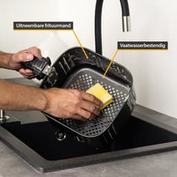 Airfryer 5L met Digitale Timer en 8 Programma's | Roestvrijstalen Mand | Gezond Frituren tot 200°C — thumbnail 3