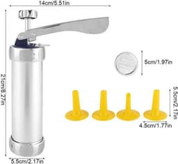Cookie Press Cutter Maker met 20 Koekjesvormen en 4 Sproeiers — thumbnail 5