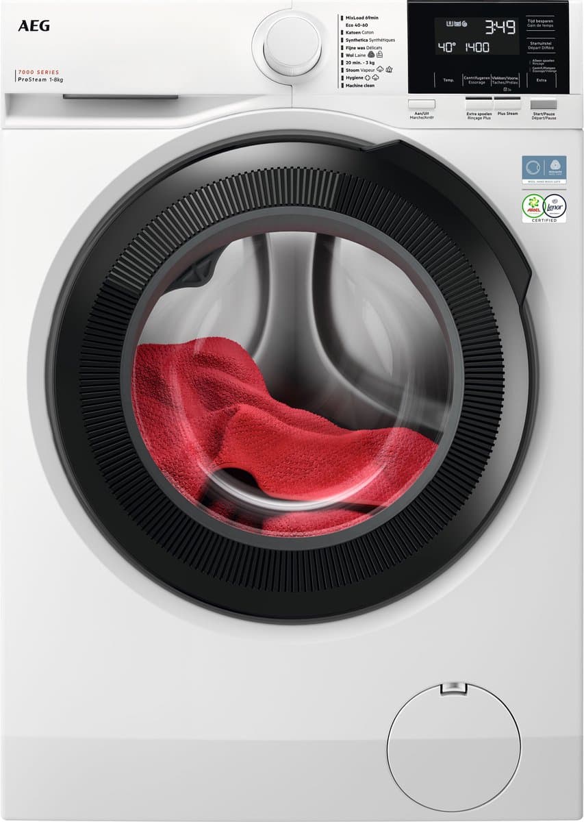 AEG LR7386BB4 7000 serie ProSteam® - Wasmachine - 30% zuiniger dan energielabel A - 8 kg — afbeelding 1