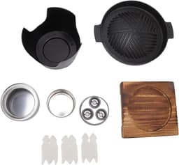 Portable Table Grill - Mini BBQ Grill - Non-Smoking Japanese Table Grill - Kleine Grillpan - Koreaanse Familiegrill met Antiaanbak Kookoppervlakken voor Buiten - Kamperen - BBQ — thumbnail 5