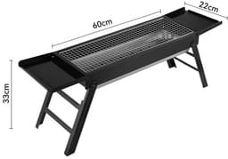 Benelux Select Draagbare Bbq – Opvouwbare Bbq – Meeneem Bbq – Inklapbaar - Zijtafels En Draagriem – Grill oppervlakte 56 x 23 cm — thumbnail 4