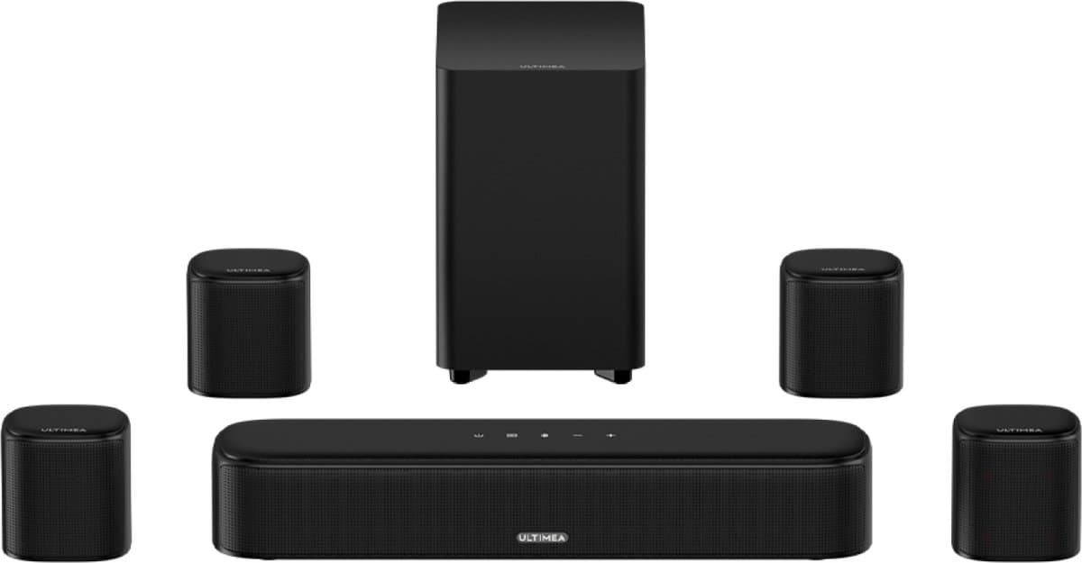 ULTIMEA - 7.1 Virtual Surround Sound Bar - Soundbar voor tv - met 4 surround speakers - App bediening - Soundbar met subwoofer - Aura A40 — afbeelding 1