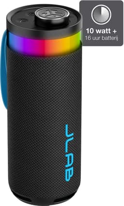 JLab Go Bluetooth Speaker Draadloos - Draagbare Muziekbox - 16 uur Batterijduur - 10 Watt - Bass Boost - IPX6 Waterproof - Multipairing - Instelbare Party Lights - App Equalizer - Zwart — thumbnail 1