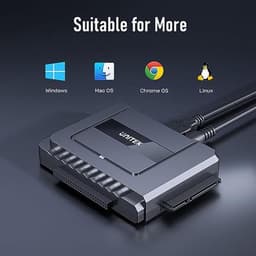 SATA naar USB harde schijf adapter - Externe lezer voor 2,5/3,5 inch HDD/SSD met USB C datakabel — thumbnail 2