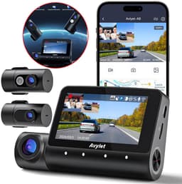 A8 Dashcam 5K/4K+1080P+1080P - Ultra 5K resolutie - 3 Channel Dash Cam - 170 graden kijkhoek - Parkeerbeveiliging 3 Parking Modes - Wifi - Gps - 170 + 150 graden kijkhoek - G Sensor - Full HD achter camera — thumbnail 1