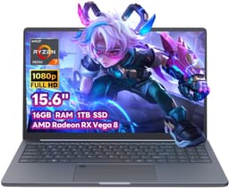Ninkear A15 Plus Laptop 15,6 inch Full HD - Ryzen 7 5825U - 16GB RAM - 1TB NVMe SSD - Radeon Vega 8 - Windows 11 - WiFi 6 - Donkergrijs — thumbnail 1