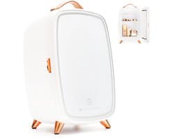 Rio FRBL - Skincare beauty Fridge - Make-up Koelkast - mini koelkast - met Spiegel & dimbare LED verlichting - 6 liter
