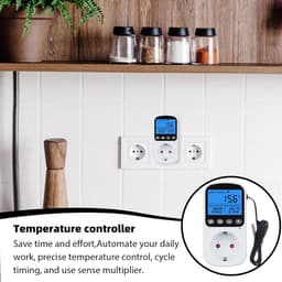 Digitale Temperatuurregelaar met Socket en Timer voor Terrarium, Koeling en Verwarming — thumbnail 3