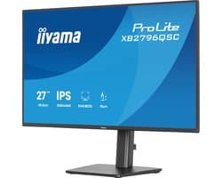 iiyama ProLite XB2796QSC-B1 - 27 inch - QHD - IPS - USB-Hub (2x) - Verstelbaar - USB-C (65 watt)