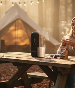 Mestic MK-90 – Draagbaar Koffiezetapparaat – Met Ingebouwde Batterij – Voor Capsules en Gemalen Koffie — thumbnail 3