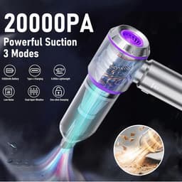 4-in-1 Draadloze Autostofzuiger 20 kPa - Krachtige Mini Stofzuiger met Borstelloze Motor, 30 Min Looptijd, Stofzuigen Blazen Luchtpomp voor Auto en Thuis — thumbnail 4