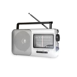 Caliber Noodradio met Zaklamp - Draagbare radio - Werkt op batterijen en op Netstroom - Retro radio - FM radio - Keukenradio - Noodradio Denk Vooruit - Handvat - Koptelefoonaansluiting - Zilver (HPG317-R) — thumbnail 5