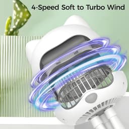 Kinderwagenventilator met USB Oplaadbare Batterij - Handventilator en Tafelventilator voor Gezinnen — thumbnail 5