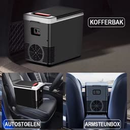 Mini Koelkast – Skincare Fridge – Make-up & Beauty – Koelen en Verwarmen – AC 220V & 12V Auto Stekker – Draagbaar – 6 Liter – Zwart — thumbnail 4