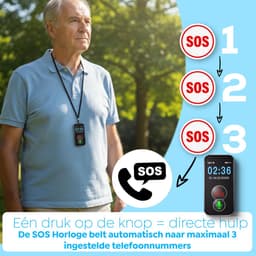 Wiesba WB61S - Personenalarmering - GPS Alarmknop Ouderen - GPS SOS-knop senioren - Alarm ouderen - GPS SOS-knop Alzheimer - Valdetectie — thumbnail 3
