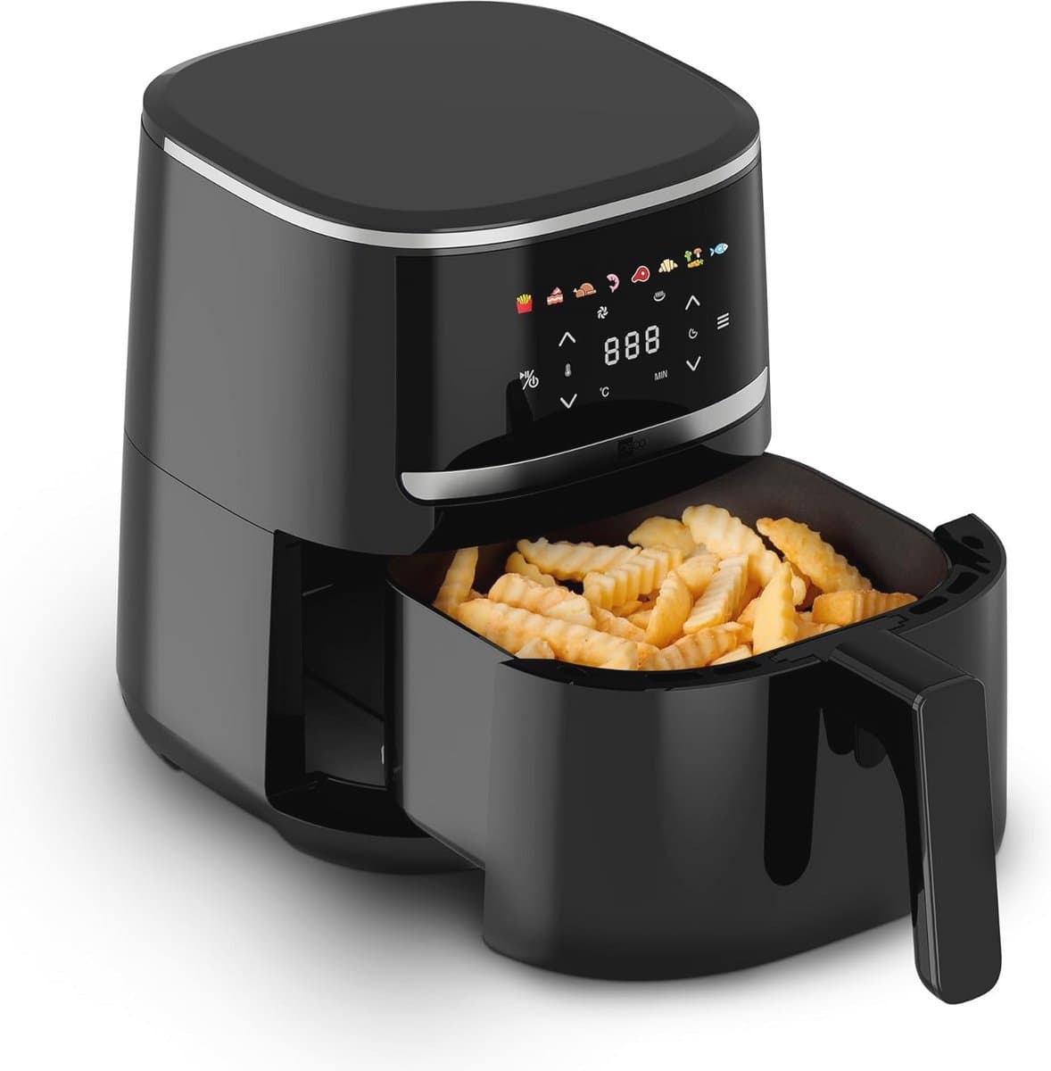 Compacte AirFryer 4.3 Liter met Digitale Touch Display, 1500 Watt en 8 Voorinstellingen — afbeelding 1