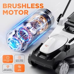 Draadloze Accu Grasmaaier 43cm met Krachtige Borstelloze Motor en Mulchfunctie — thumbnail 2