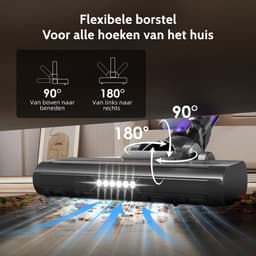 Hiaonyx Steelstofzuiger Draadloos, 42000Pa, Tot 50 minuten werking, Met 2 verwisselbare accu’s, 1,6L stofcontainer, Geschikt voor huisdierenharen en tapijt, Paars — thumbnail 3