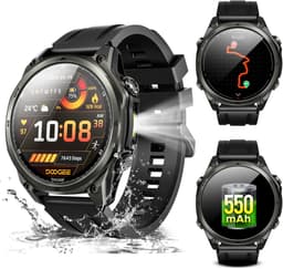 DOOGEE Anywise W1 Smart Watch - AI-spraakbesturing - Videobellen - Elke polsmaat - GPS - Gratis kaartmateriaal - 18 dagen batterijduur - Fitnesstracker - 170+ sportmodi - 5 ATM waterdicht - voor Android en iPhone — thumbnail 1