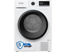 Heinner HHPD-M8N13PBKE++ Warmtepompdroger - 8 kg - 16 Programma’s - LED-display - Anti-kreuk - Trommelverlichting - 5 Jaar Garantie