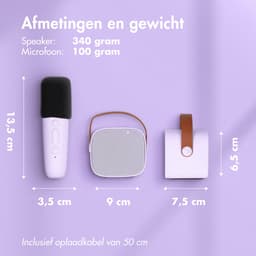imoshion Karaoke Set - Met Bluetooth Speaker en Draadloze Microfoon - Karaokeset voor Volwassenen en Kinderen — thumbnail 4