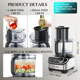 Krachtige Keukenmachine met Hakmolen, Mixer en Diversen Accessoires - 1300W — thumbnail 4