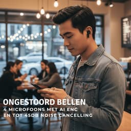 Noise Buddies Pulse - Oortjes draadloos met Noise Cancelling - Draadloze oordopjes - Bluetooth - Zwart — thumbnail 4