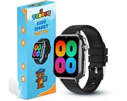 TeddiQ 4G Smartwatch - GPS Kinder Smartwatch - Kinderhorloge - Zwart - Smartwatch Kind - SOS knop - Smartwatch Kinderen
