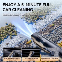 Snoerloze autostofzuiger, 2000Pa zuigkracht handheld stofzuiger, met detailkit, draagbare mini stofzuiger voor zowel nat als droog gebruik, geschikt voor autodetails, schoonmaken thuis en buitenshuis. — thumbnail 2