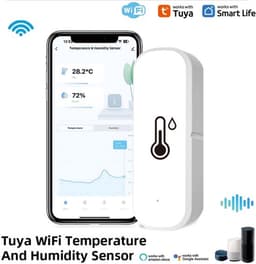 WiFi-temperatuur-vochtigheidssensor: Draadloze Temperatuur-vochtigheidsmonitor Met App-waarschuwing, Gratis Gegevensopslag — thumbnail 2