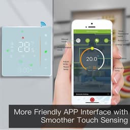 Slimme Wi-Fi Thermostaat met Touchscreen voor Boilerverwarming - Programmeerbaar & Spraakbediening — thumbnail 4