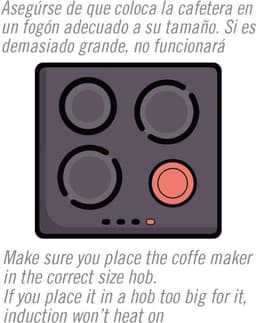 Klassieke Moka Pot Espressopot voor Inductie, Gas en Elektrisch - 6 Kops — thumbnail 4