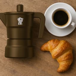 Italiaans koffiezetapparaat - PEZZETTI - SOLIDEXPRESS - Aluminium - 6 kopjes - Khaki — thumbnail 1